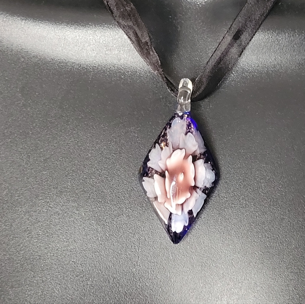 Floral Glass Pendant